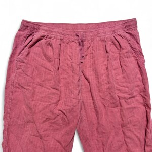 Patagonia Island Hemp Organic Cotton Pink Jogger Drawstring Lounge Pant Women XL image 2