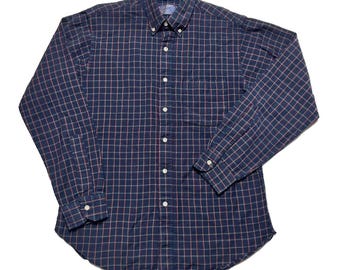 Pendleton Vintage USA made Western Plaid Wool Button Shirt Large