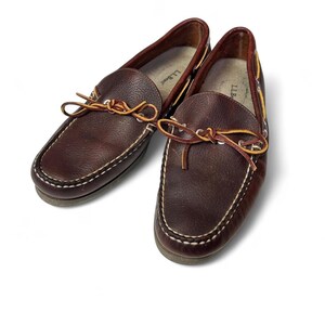 L.L. Bean Camp Moc Brown Leather Boat Shoe Moccasin Mens US 10 - Etsy