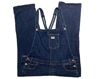 Levi's Vintage Dark Wash Blue Denim Overalls Jeans | Women's XXL