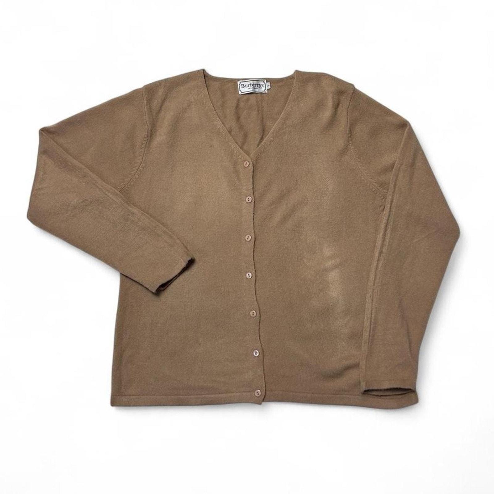 Vintage Burberry Cardigan - Etsy