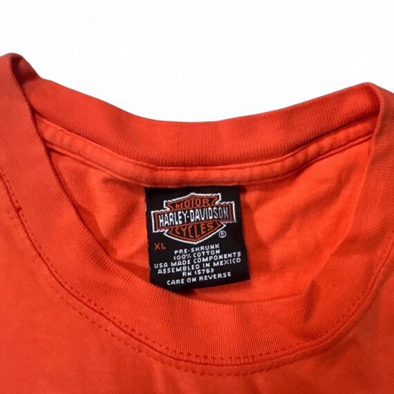 Harley Davidson Screamin Eagle 90s Vintage Orange Motorcycle T