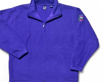90s GAP half zip ハーフジップ　スウェット GAP 90s Vintage Alpine Purple Fleece 1/4 Zip Sweatshirt Sportswear