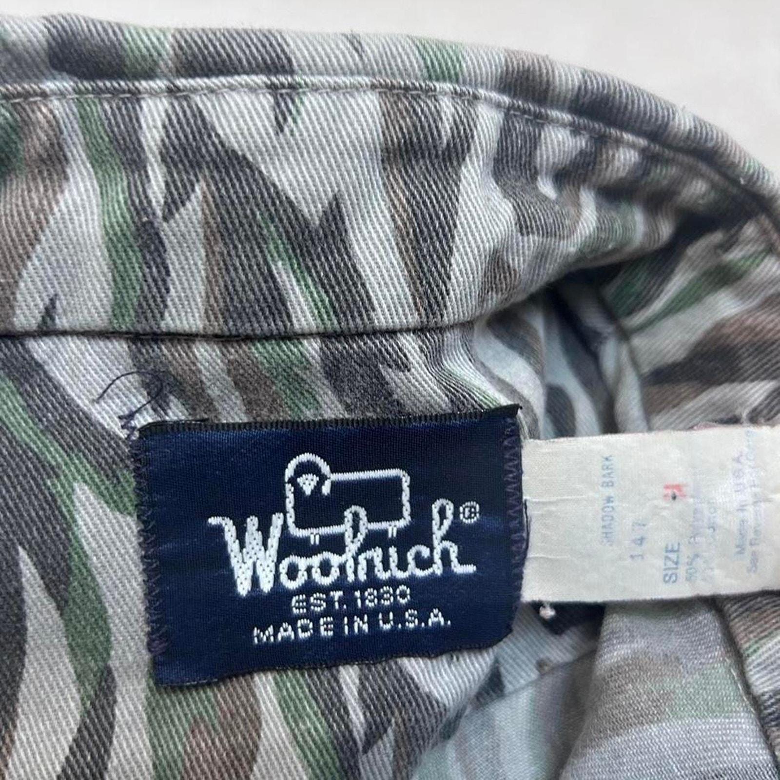 Woolrich 90s Vintage Tribal Camo Shadow Bark Cotton Long Sleeve