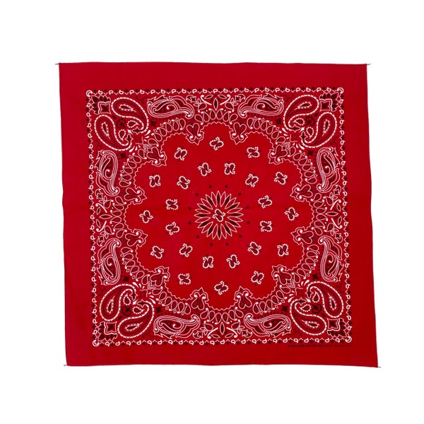 100% Cotton Fashion Contrast Color Paisley Print Bandana Head Wrap Handkerchief 23G - Dust Mask - View #9
