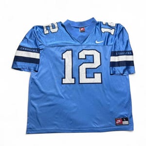 UNC Carolina Tarheels 90s Vintage Nike Team Sports Football Jersey Large image 1