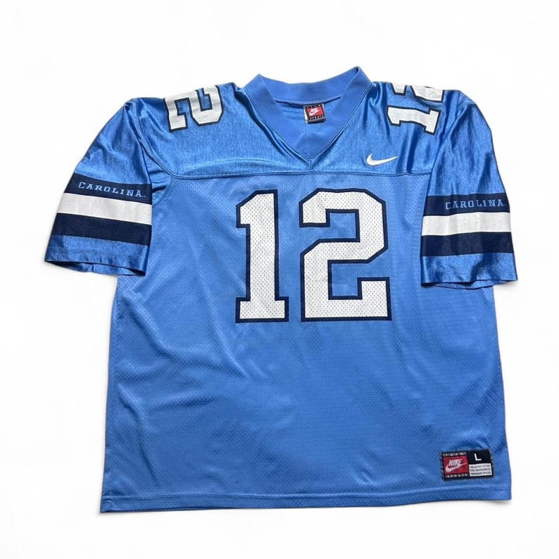 UNC Carolina Tarheels 90s Vintage Nike Team Sports Football Jersey Large image 1