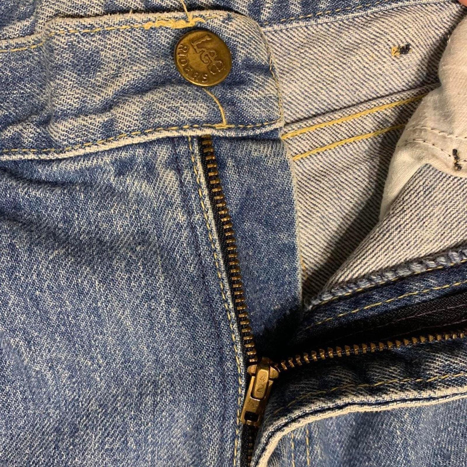 Lee Riders Jeans 101z Vintage 70s USA Made Talon Zip Denim Pants