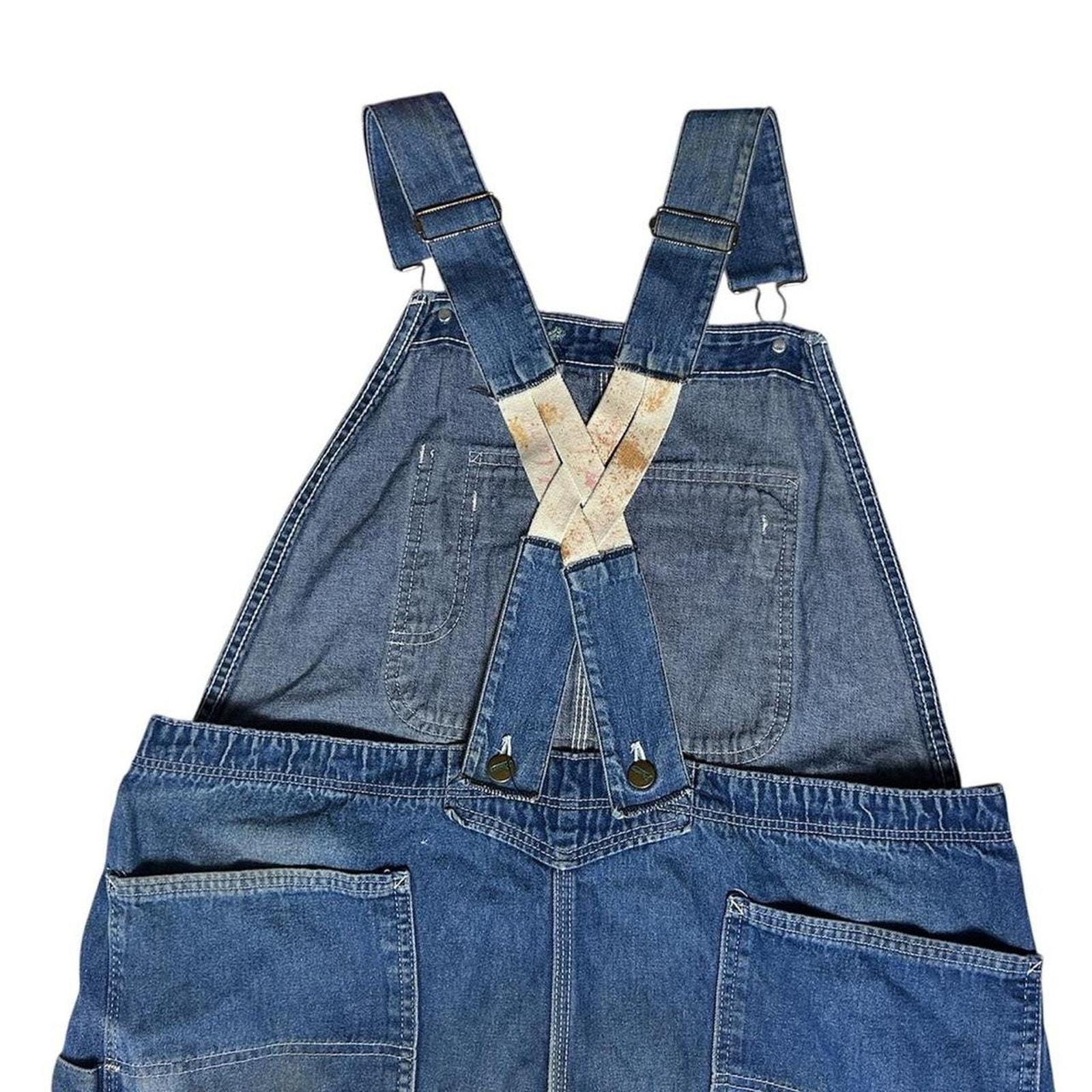 Pointer Brand Vintage 80s USA Denim Workwear Low Back Overalls