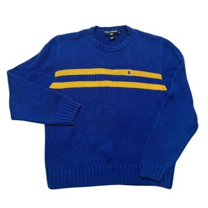 Polo Sport Ralph Lauren 90s Striped Cotton Knit Crew Neck