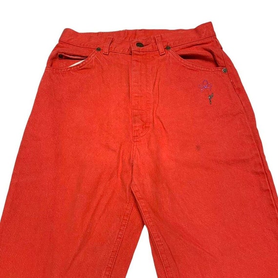 Lee Jeans Riders Vintage 80s Red Dye Western Cowg… - image 3