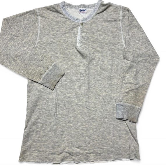 Duofold Vintage 70 Heather Grey Thermal Base Layer Shirt Large