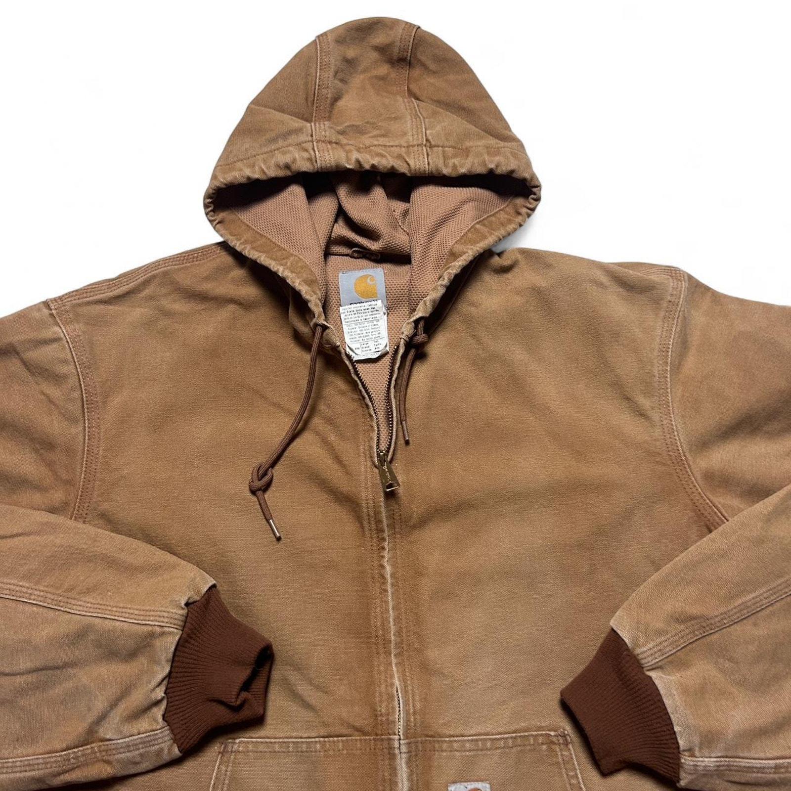 Carhartt J130 BRN Sandstone Vintage Duck Canvas Waffle Lined