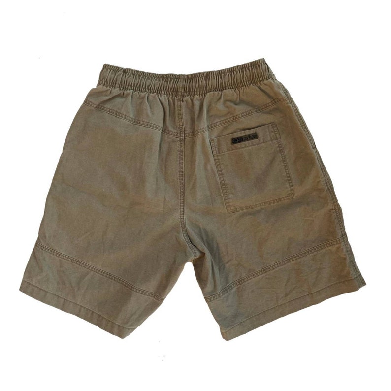 Ocean Pacific OP Vintage 90s Khaki Elastic Drawstring Shorts Summer Beach Surf Small