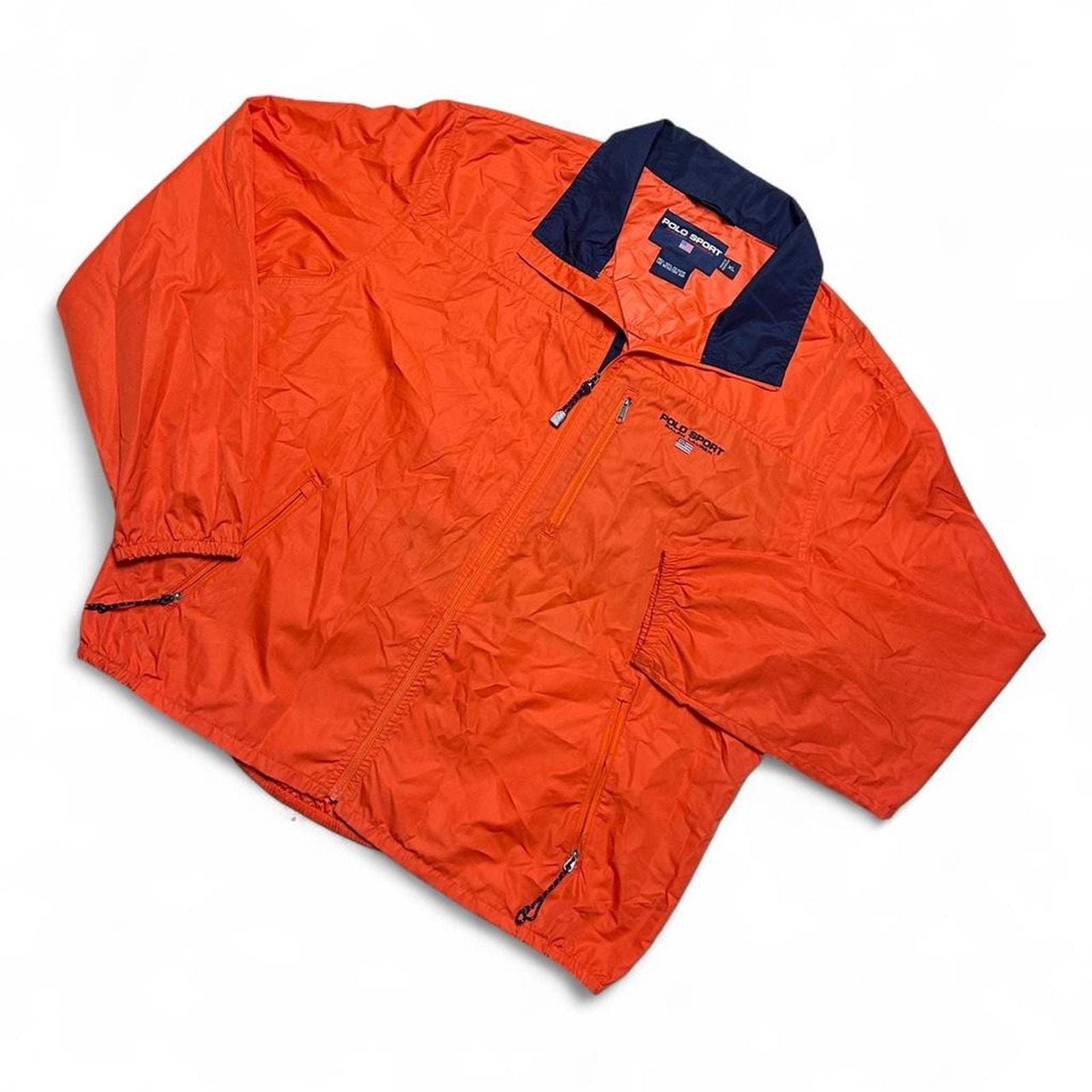 Polo Sport Ralph Lauren 90s Vintage Orange Zip up Windbreaker