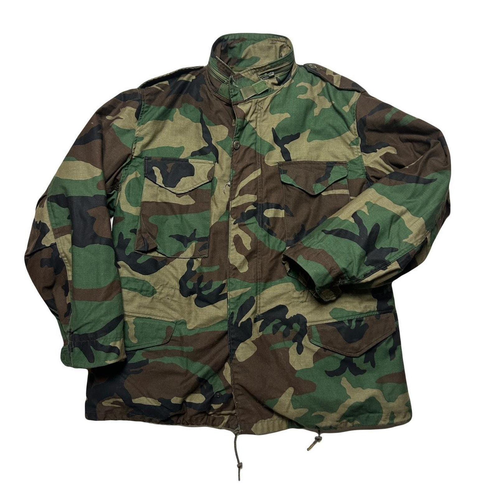 Military VTG 80s Camouflage M-65 Cold Weather Field Coat