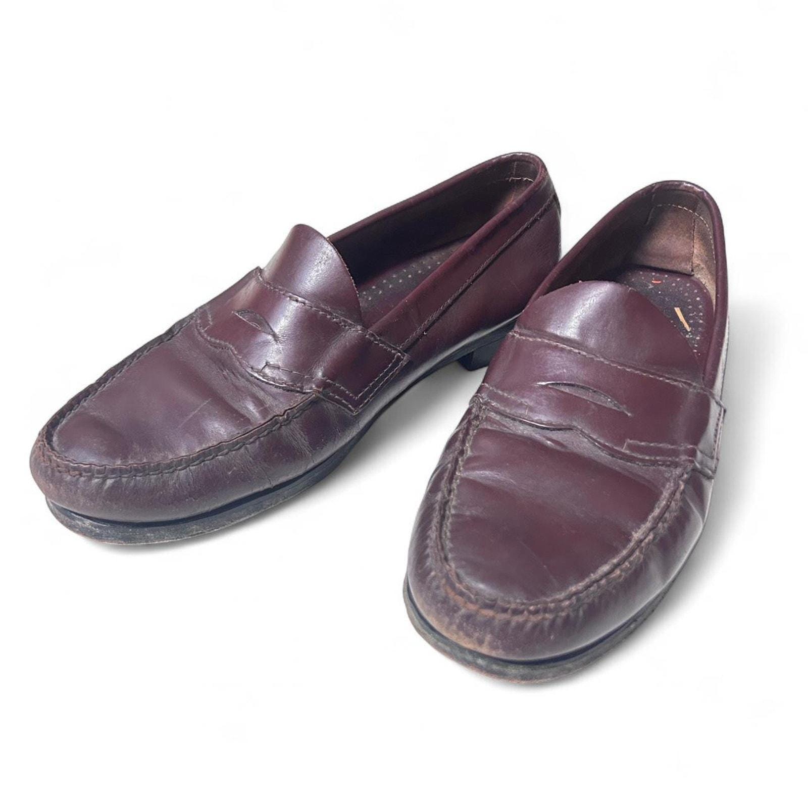 GH Bass Zevon Burgundy Leather Penny Loafers Mens Size 10.5 GH Bass Classic Leather Penny Loafers Mens | Mercari main image 3