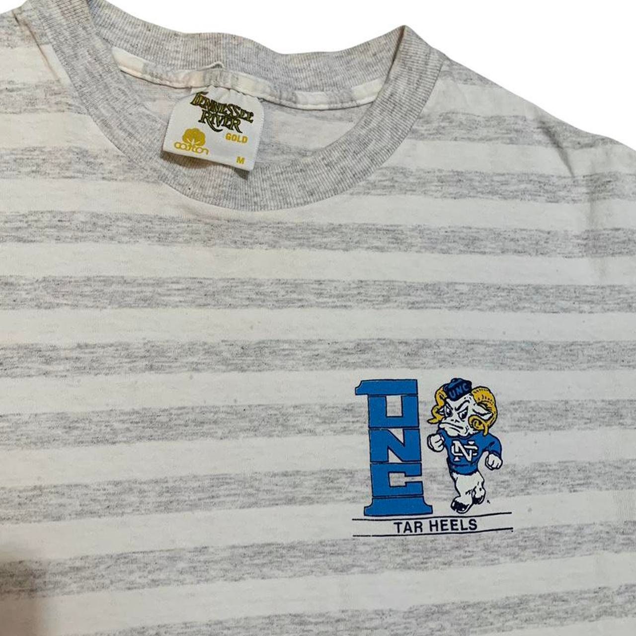 UNC ターヒールズ ヴィンテージ 90年代 グレー ホワイト ストライプ T 