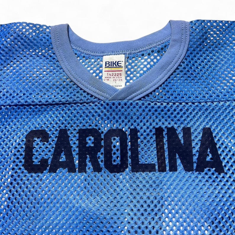 UNC Carolina Tarheels 80s Vintage Cropped Mesh Football Jersey Small image 4