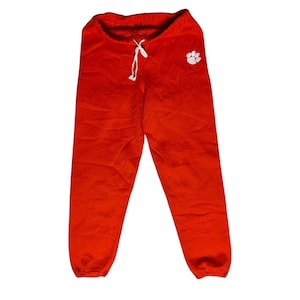 Russell Athletic Clemson University 80s USA made Orange Drawstring Sweat Pants M