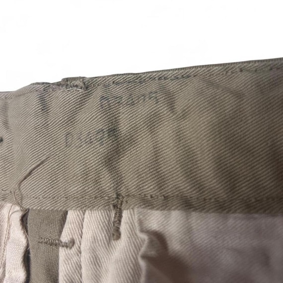 U.S. Army WW2 40s Vintage Khaki Chino Pants Button Fly USA Made
