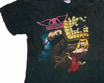 Aerosmith Vintage 90s Pump Tour 1990 Faded Black Band T-shirt
