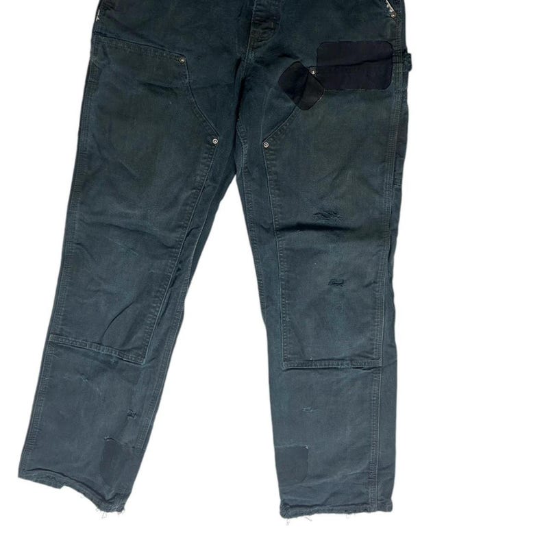 Carhartt Double Knee Workwear Patched Distressed Black Carpenter Pants 30" image 4