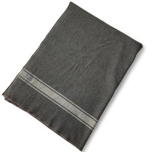 U.S. Military Army Korea Era Vintage 50s Olive Drab Wool Stripe Blanket