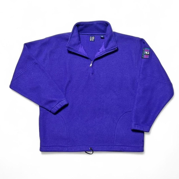 90s OLD GAP スウェット パープル XL GAP 90s Vintage Alpine Purple Fleece 1/4 Zip Sweatshirt Sportswear