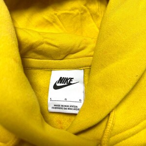 Nike Vintage Y2k Center Swoosh hoodie geel boxy sweatshirt groot afbeelding 7