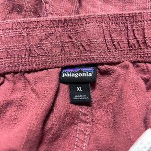 Patagonia Island Hemp Organic Cotton Pink Jogger Drawstring Lounge Pant Women XL image 4