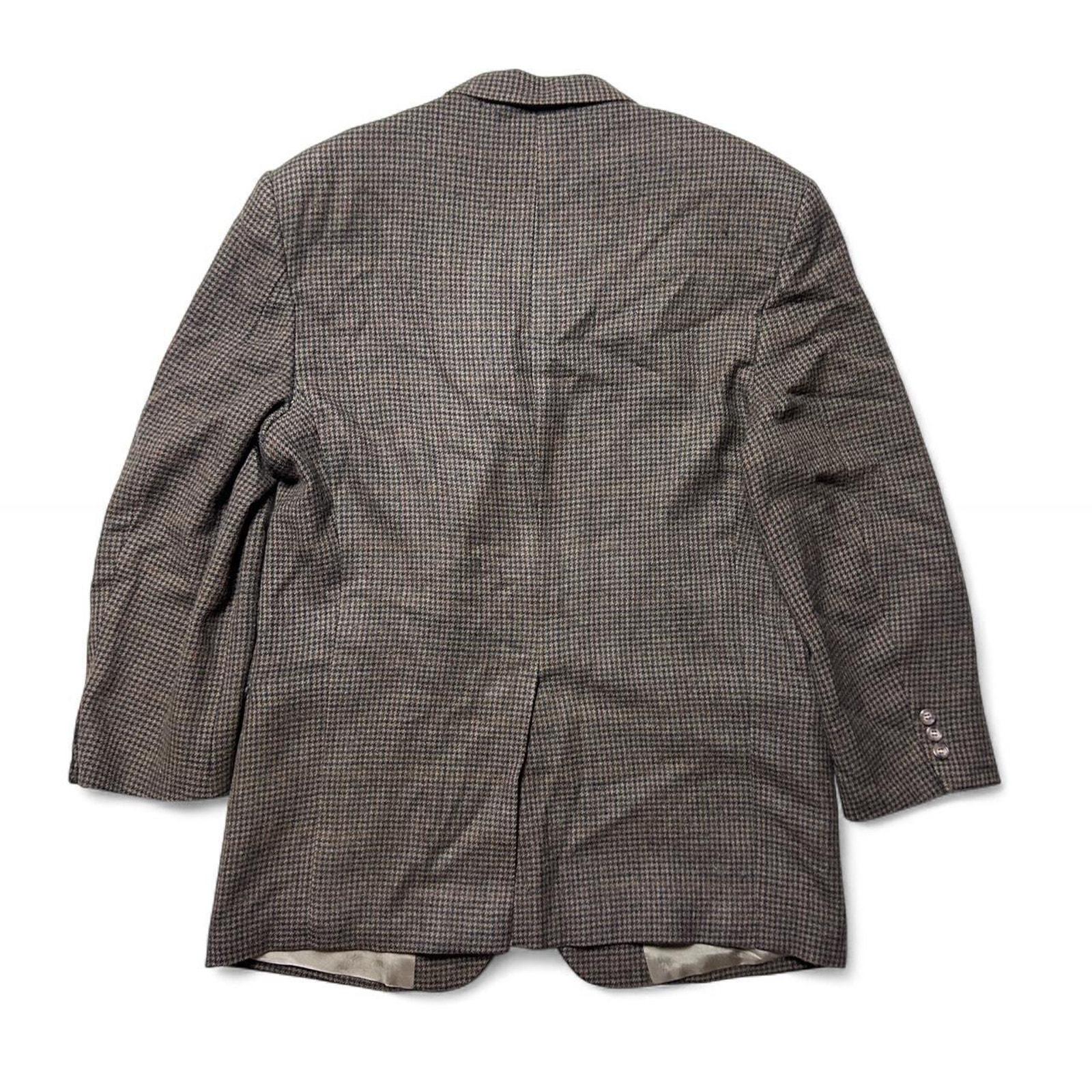 Orvis Vintage Wool Tweed Houndstooth Two Button Sport Coat Blazer