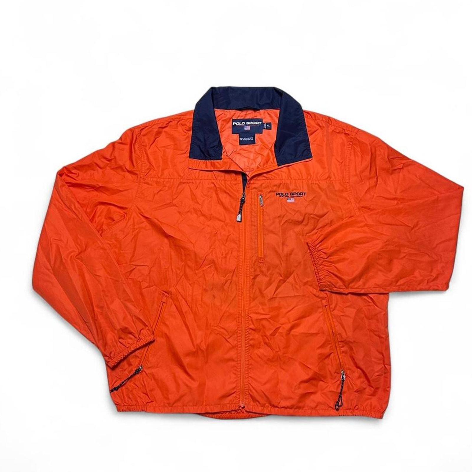 Polo Sport Ralph Lauren 90s Vintage Orange Zip up Windbreaker