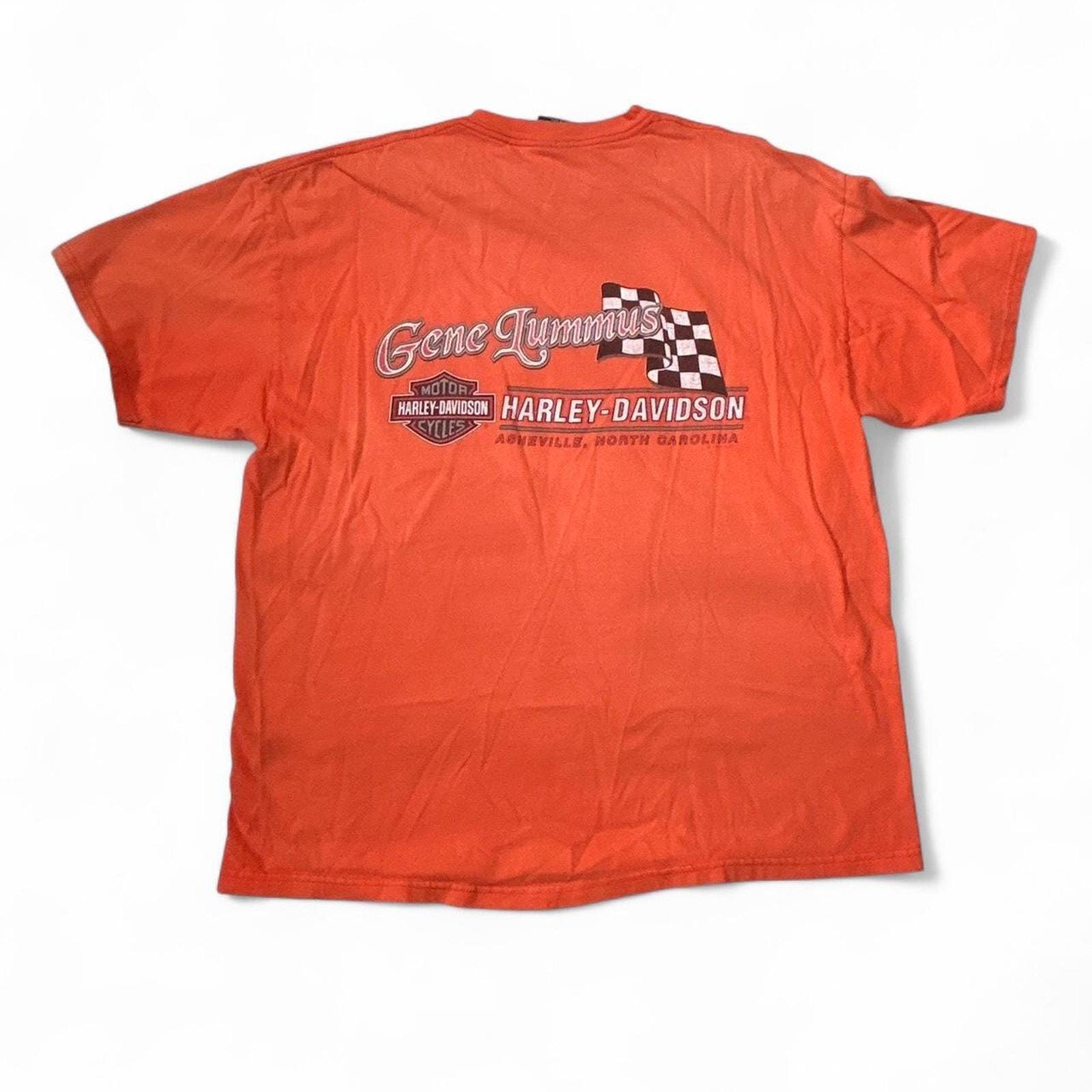 Harley Davidson Screamin Eagle 90s Vintage Orange Motorcycle T