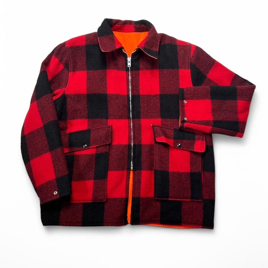 P*N様 Woolrich 70s WoolJacket 超美品Red Plai P*N様 Woolrich 70s WoolJacket 超美品Red Plai Vintage 1970's