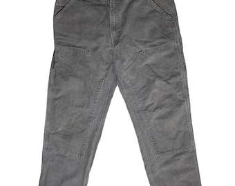 Carhartt B136 USA made VTG Double Knee Workwear Carpenter Dungaree Pants 38x31