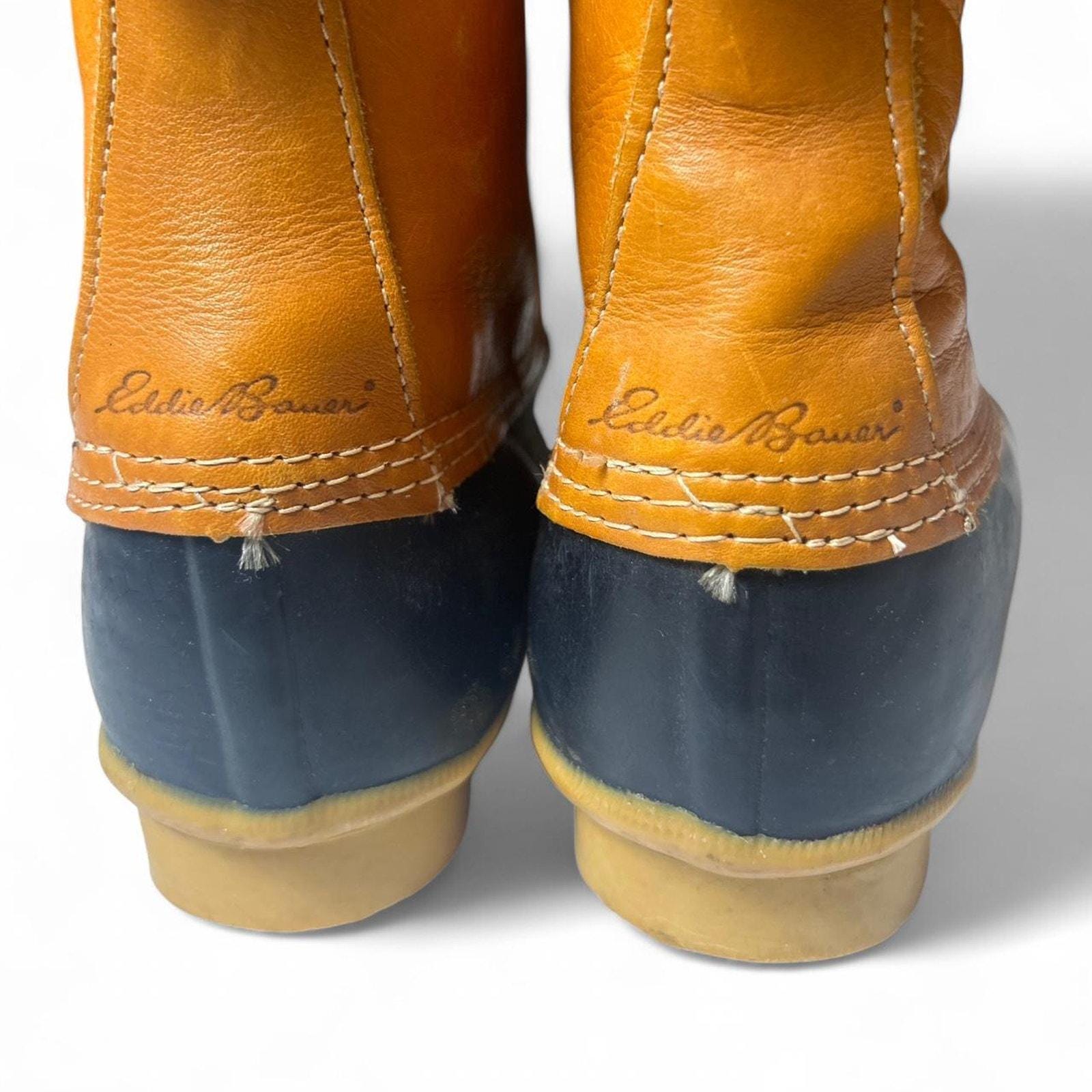 Eddie Bauer vintage, 80\'s DEADSTOCK duck boots Vintage Duck Boots Eddie Bauer Mens 10 Winter Boots Leather  main image 3