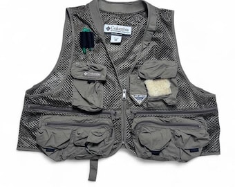 Vintage Columbia PFG Multipockets Fishing Vest 90s Medium - Etsy