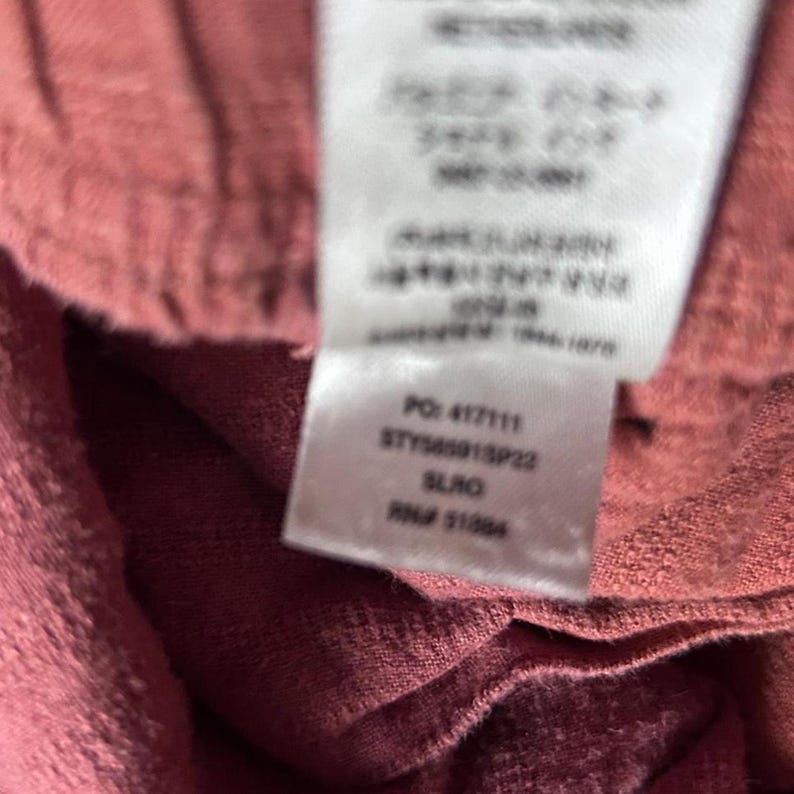 Patagonia Island Hemp Organic Cotton Pink Jogger Drawstring Lounge Pant Women XL image 5