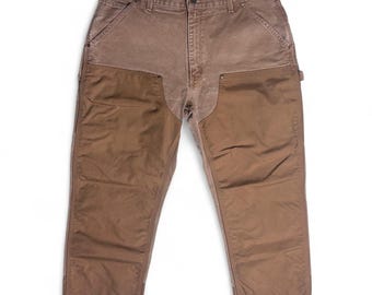 Carhartt B192 BRN Vintage Double Knee Workwear Briar Guard Brush Pants 36”