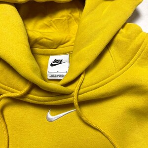 Nike Vintage Y2k Center Swoosh hoodie geel boxy sweatshirt groot afbeelding 6