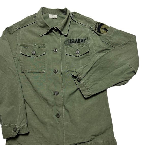 US Military Army VTG 70s Poplin OG-107 Utility Shirt Jacket