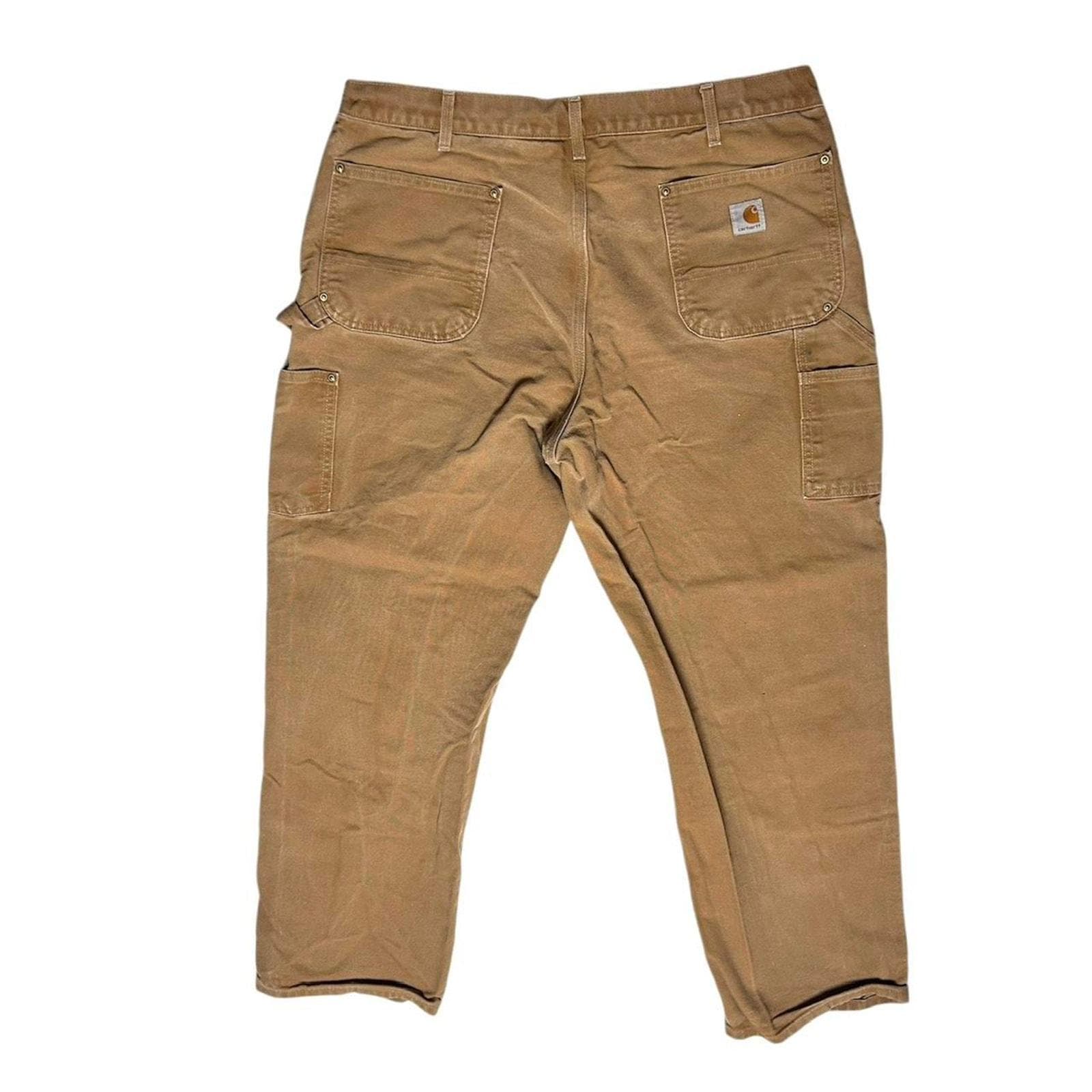 USA製 Carhartt B01BRNダブルニー 40×30 フェード#869 Carhartt B01BRN USA Made VTG Double Knee Duck Canvas Carpenter