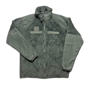 US Military Polartec USA Vintage Y2K Olive Drab Cold Weather Fleece Jacket Small
