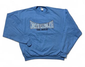 Bluza z okrągłym dekoltem UNC Tarheels Vintage Y2k University Carolina Blue w rozmiarze L