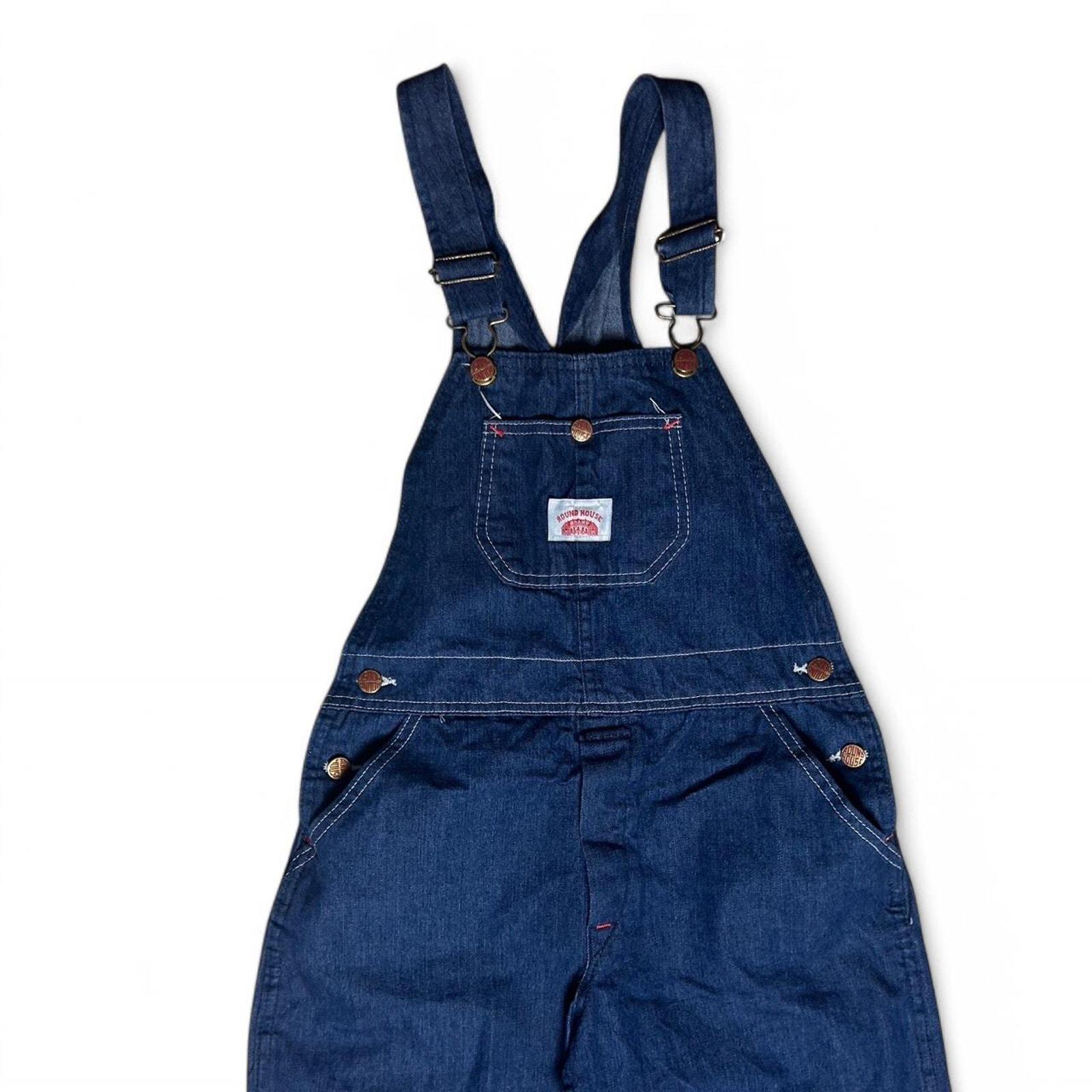 USA製 roundhouse オーバーオール 70s ビンテージ Round House Brand 70s Vintage Denim Workwear High Back Overalls