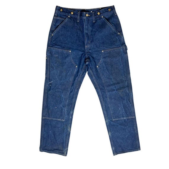 Carhartt B07 DNM 90s Double Knee Denim Dungaree Carpenter