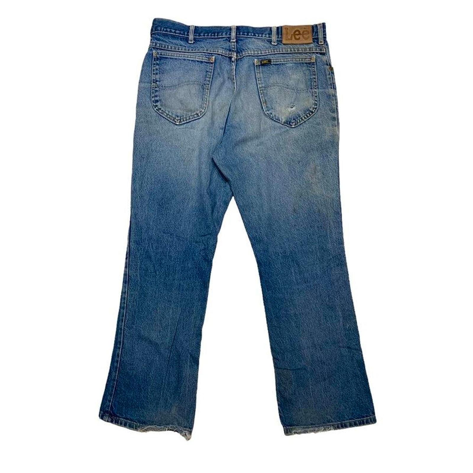 70s Mens Bootcut Lee Jeans - Etsy