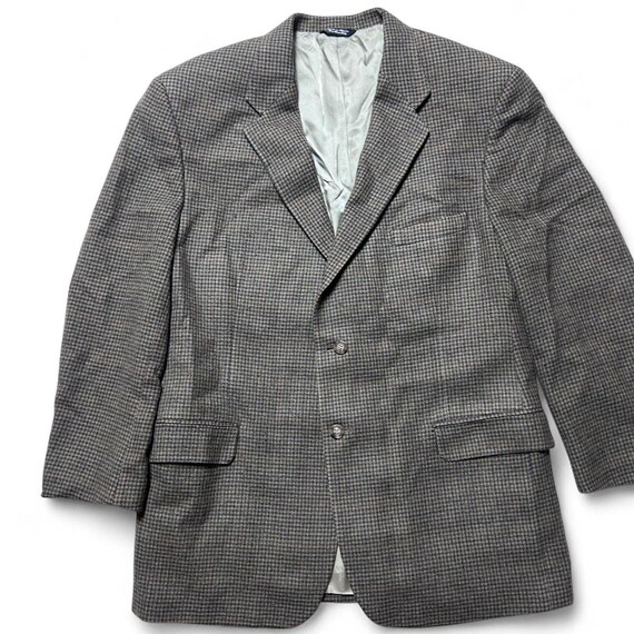 Orvis Vintage Wool Tweed Houndstooth Two Button Sport Coat Blazer