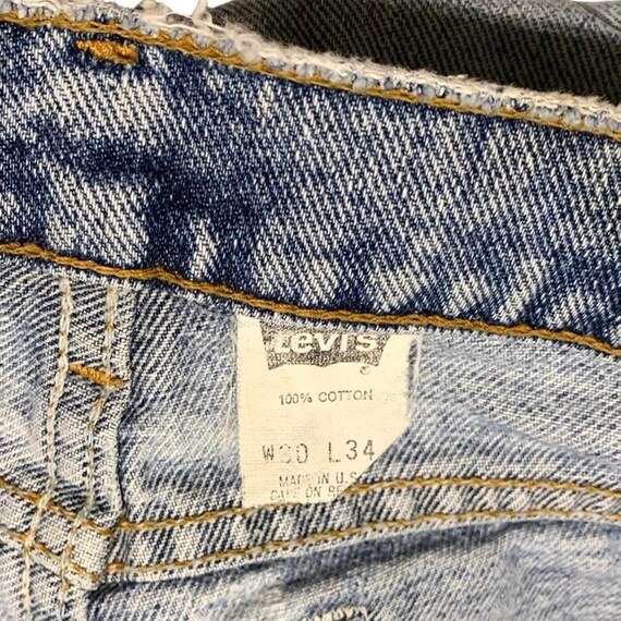 Levi's Jeans 505 Vintage 80s USA Made Distressed Ripped Red Tab